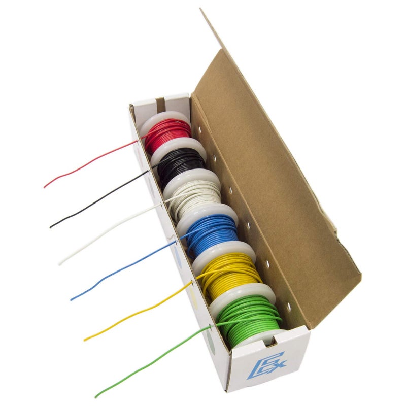 EX ELECTRONIX EXPRESS Hook Up Wire Kit (Tinned Copper) 22 Gauge (6 Different Colored 25 Foot Spools Included) - EX ELECTRONIX EXPRESS - Image 3